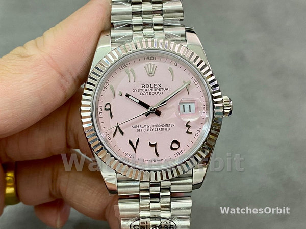 Replica Rolex Datejust Uomo Medio Oriente Digitale Quadrante Rosa Lunetta Scanalata M126234 Quadrante Rosa
