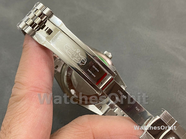 Replica Rolex Datejust 36-M126200-0023, Acciaio inossidabile, Quadrante verde menta, Giubileo, Quadrante verde, Donna