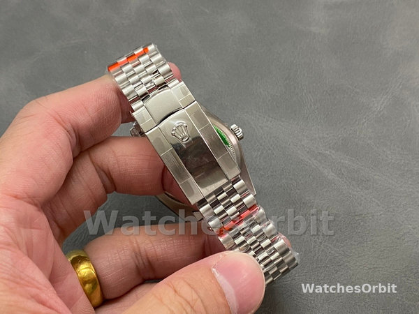 Replica Rolex Datejust 36-M126200-0023, Acciaio inossidabile, Quadrante verde menta, Giubileo, Quadrante verde, Donna