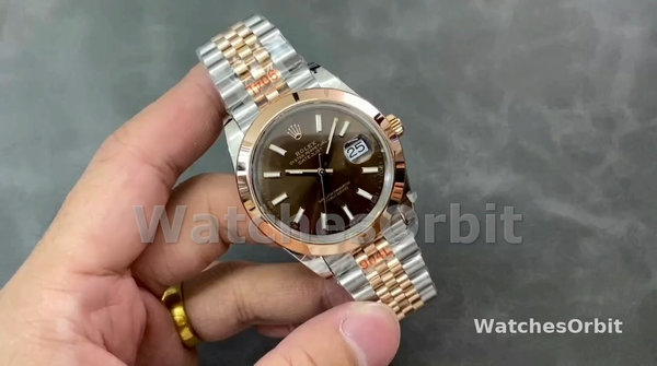 Replica Dames Rolex Datejust 36mm Everose Goud Chocolade Wijzerplaat - M126201 0043 Chocolade Wijzerplaat