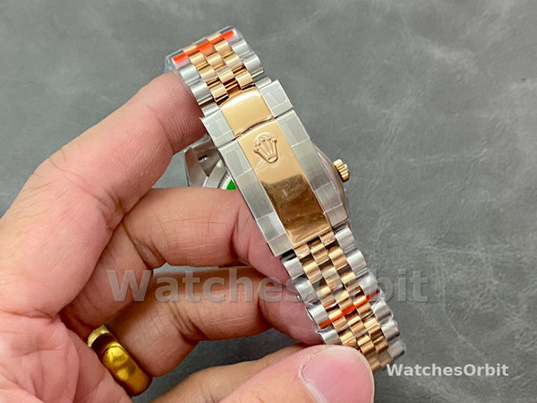 Womens Rolex Datejust 36mm Everose Gold Chocolate Dial Womens  - M126201 0043 Chocolate Dial Replica Watch Image