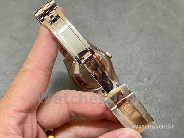 Replica Dames Rolex Datejust 36-m126231 0027, Staal & Everose Goud, Rose Diamond Pave Romeinse Wijzerplaat, Rose Gouden Wijzerplaat