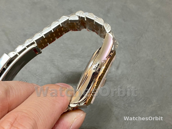 Replica Dames Rolex Datejust 36-m126231 0027, Staal & Everose Goud, Rose Diamond Pave Romeinse Wijzerplaat, Rose Gouden Wijzerplaat