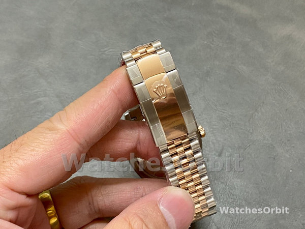 Replica Dames Rolex Datejust 36-m126231 0027, Staal & Everose Goud, Rose Diamond Pave Romeinse Wijzerplaat, Rose Gouden Wijzerplaat