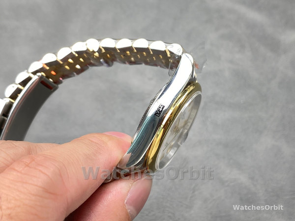 Replica Rolex Datejust 36-126203 0029 voor dames, tweekleurig, witte wijzerplaat, Romeinse cijfers