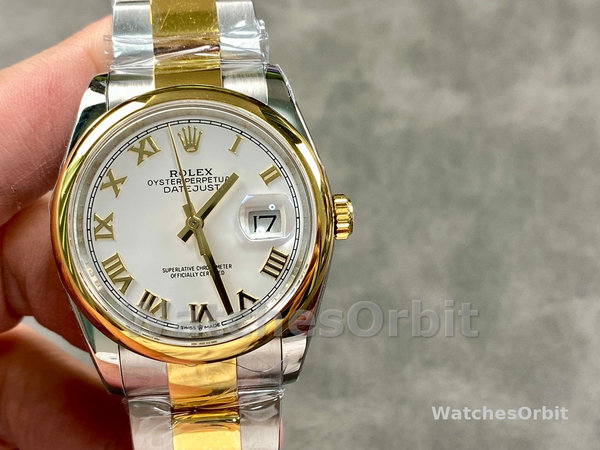 Replica Heren Rolex Oyster Perpetual 41-124300 0001, Gladde lunette, Oyster armband, Zilveren wijzerplaat, Zilver