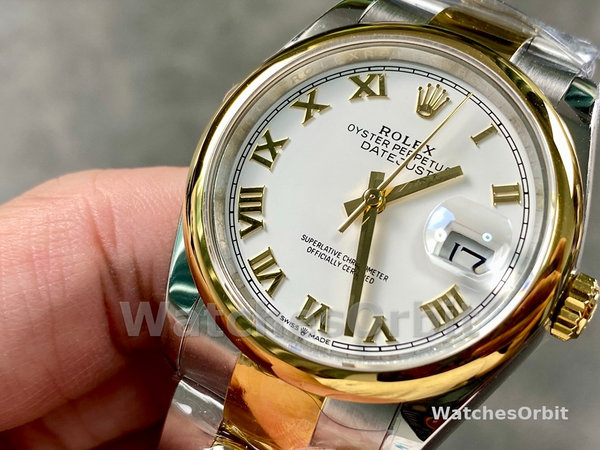 Replica Heren Rolex Oyster Perpetual 41-124300 0001, Gladde lunette, Oyster armband, Zilveren wijzerplaat, Zilver