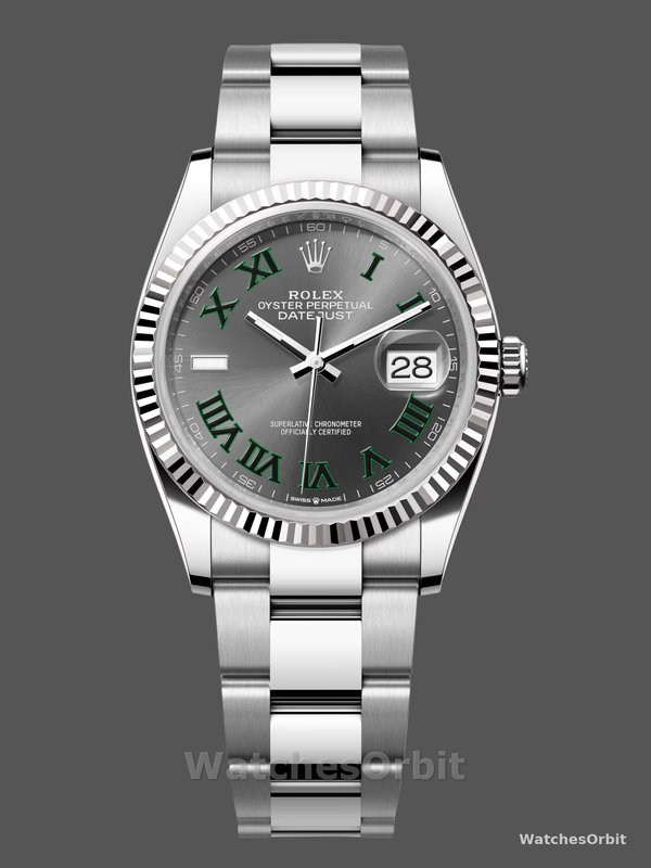 Rolex Datejust 36 Wimbledon Dial Midsize M126234 0046 Luxury Unisex Watch