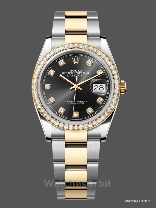 Rolex Datejust 36 Yellow Gold Black Dial m126283rbr 0008