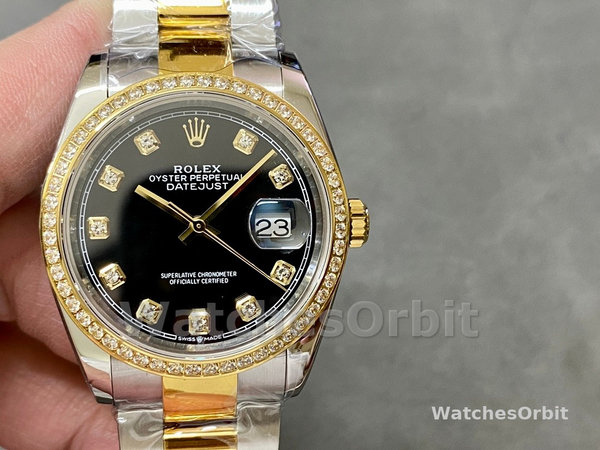 Rolex Datejust 36 Yellow Gold Black Dial m126283rbr 0008