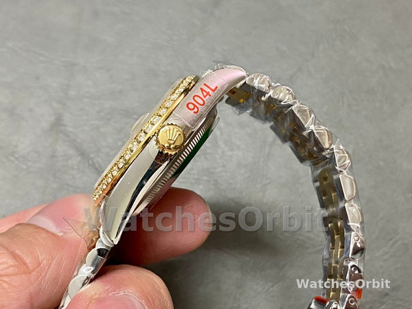 Rolex Datejust 36 Yellow Gold & Diamonds Silver Diamond Pave Roman Dial m126283rbr 0017