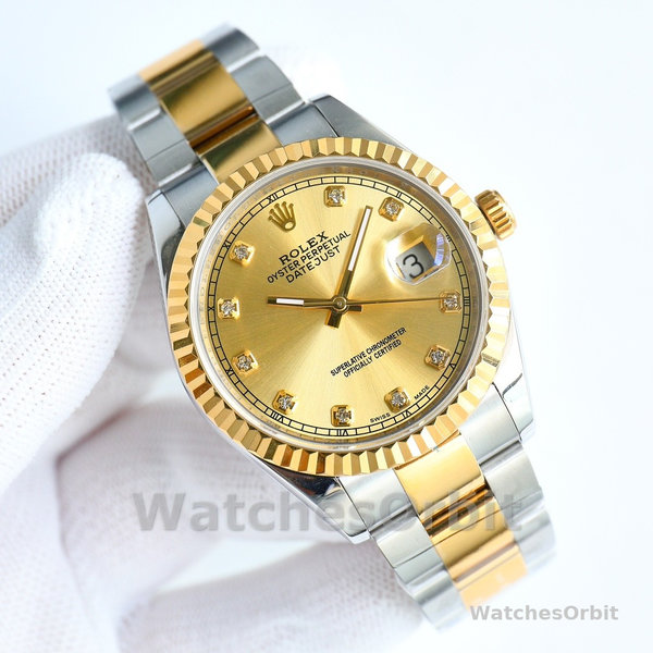 Unisexs Rolex Datejust 36mm Unisex-126233 0018-Champagne Diamond Dial Champagne Replica Image