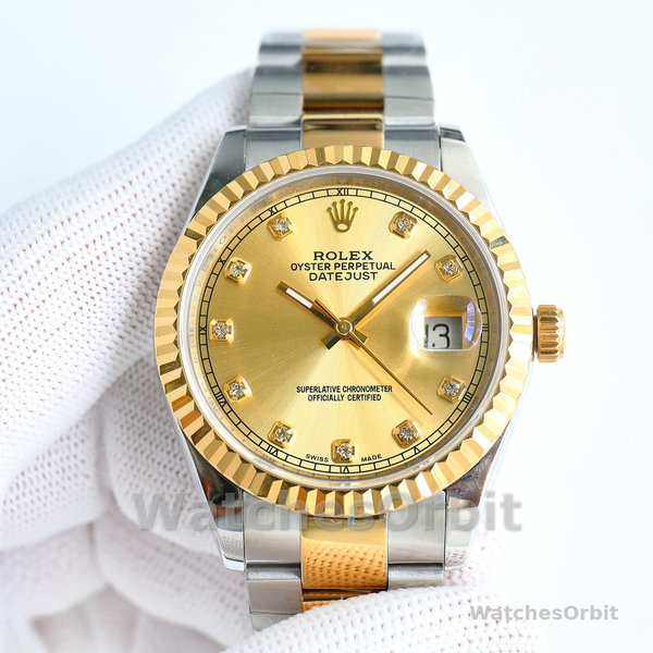Unisexs Rolex Datejust 36mm Unisex-126233 0018-Champagne Diamond Dial Champagne Replica Image