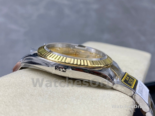 Unisexs Rolex Datejust 36mm Unisex-126233 0018-Champagne Diamond Dial Champagne Replica Image
