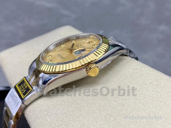 Unisexs Rolex Datejust 36mm Unisex-126233 0018-Champagne Diamond Dial Champagne Replica Image