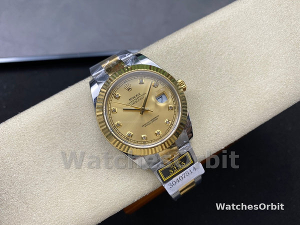 Unisexs Rolex Datejust 36mm Unisex-126233 0018-Champagne Diamond Dial Champagne Replica Image