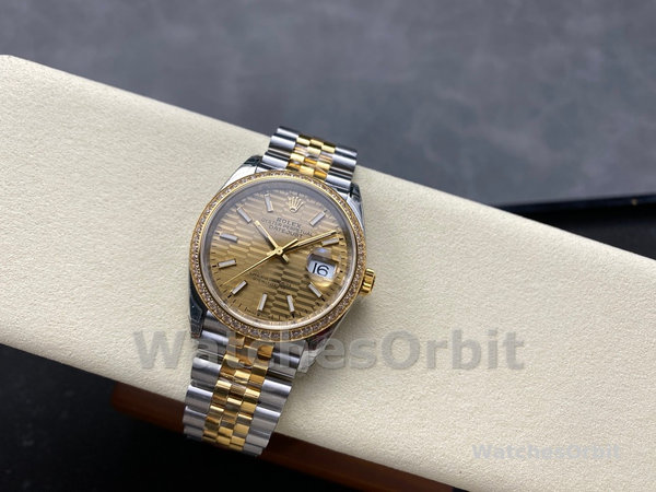 Rolex Datejust 36mm Stainless Steel and Yellow Gold 126283RBR Champagne Index Jubilee