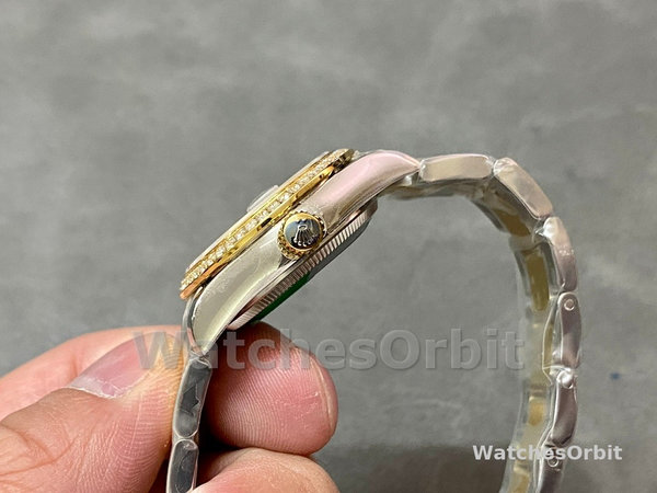 Replica Rolex Datejust 36-m126283RBR da donna, acciaio inossidabile e oro giallo, quadrante bianco Roman Oyster bianco