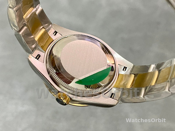 Replica Rolex Datejust 36-m126283RBR da donna, acciaio inossidabile e oro giallo, quadrante bianco Roman Oyster bianco