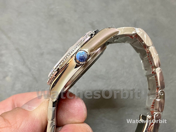 Replica Rolex Datejust 36-m126284rbr 0022 da donna, acciaio inossidabile, quadrante romano argento, Oyster, quadrante argento