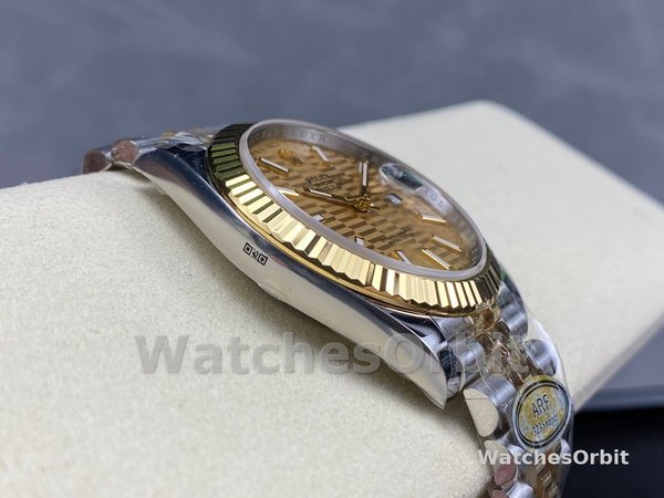 Replica Unisex's Rolex Explorer 36-M124273 0001, zwarte wijzerplaat, geel goud