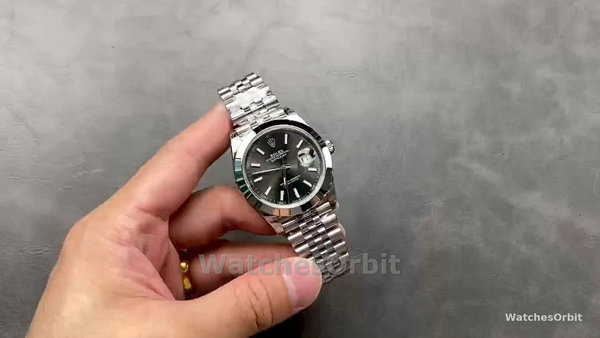 Men's Rolex Datejust 41-126333 0013, Black Dial, Fluted Bezel, Men’s Black