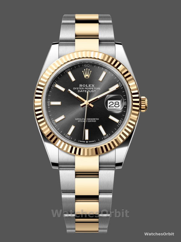 Rolex Datejust 41 Black Dial Fluted Bezel 126333 0013 Men's Watch