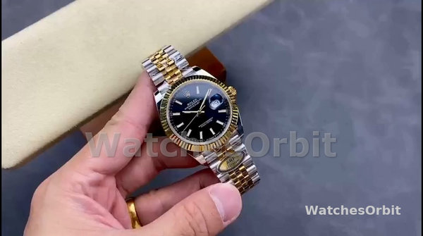 Rolex Datejust 41 Black Dial Gold & Steel 126333 0014 Men's Watch