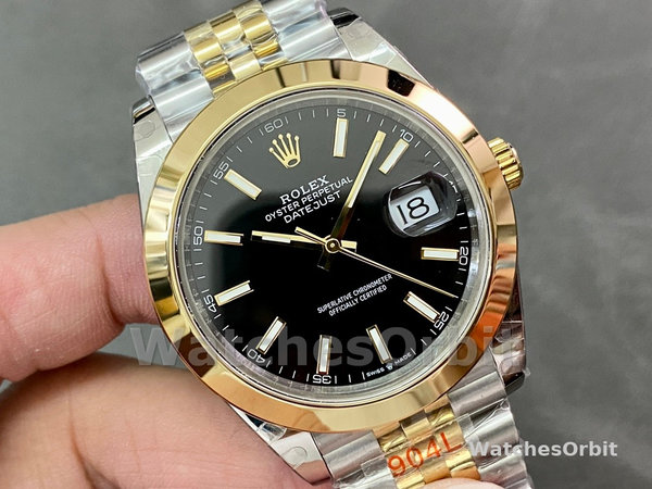 Mens Rolex Datejust 41mm Black Dial Jubilee Bracelet Mens  - M126303 0014 Black Dial Replica Watch Image