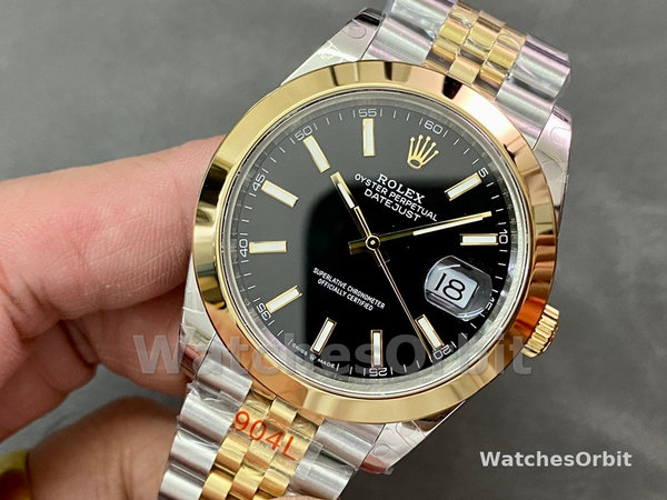 Mens Rolex Datejust 41mm Black Dial Jubilee Bracelet Mens  - M126303 0014 Black Dial Replica Watch Image