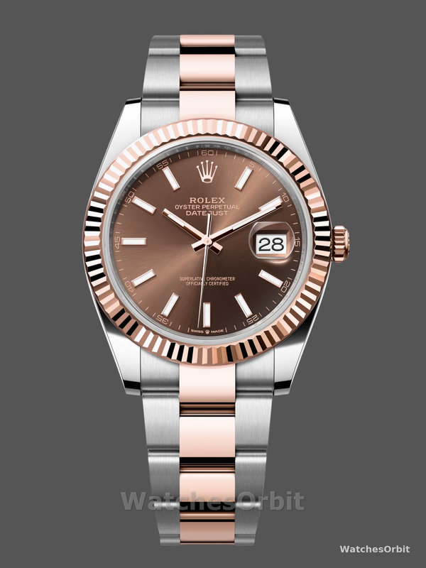 Rolex Datejust 41 Everose Gold Automatic 126331 0001 Chocolate Men's Watch
