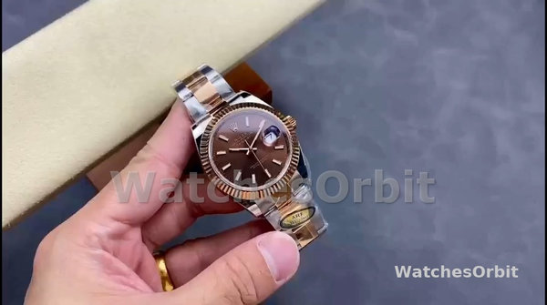 Unisex's Rolex Day Date-M128235 0050, Rose Gold, Slate Diamond Dial, President Bracelet, Grey