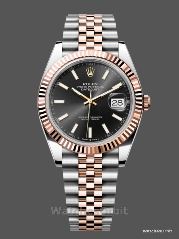 Rolex Datejust 41 Everose Gold Black Dial Jubilee Bracelet 126331