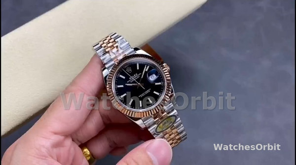 Men's Rolex Datejust 41-126331, Everose Gold, Black Dial, Jubilee Bracelet Black Dial