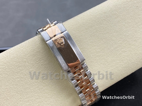 Replica Heren Rolex Datejust 41-126331, Everose goud, zwarte wijzerplaat, jubileum armband zwarte wijzerplaat