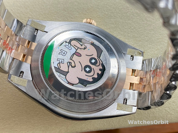 Replica Heren Rolex Datejust 41-126331, Everose goud, zwarte wijzerplaat, jubileum armband zwarte wijzerplaat