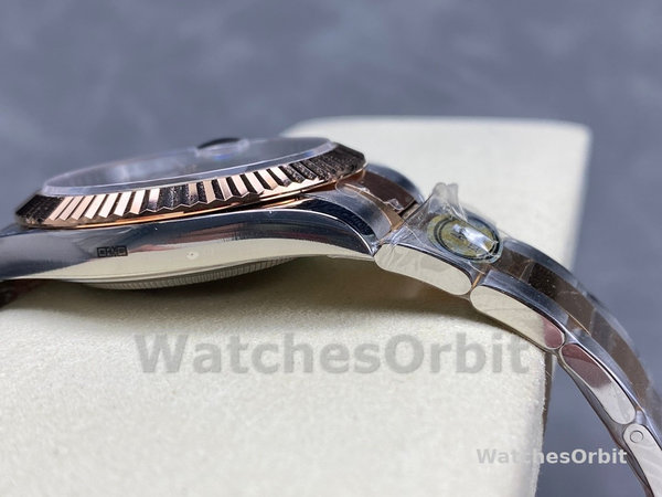 Replica Heren Rolex Datejust 41-126331, Evergoud, Zwarte wijzerplaat, Oysterband Zwarte wijzerplaat