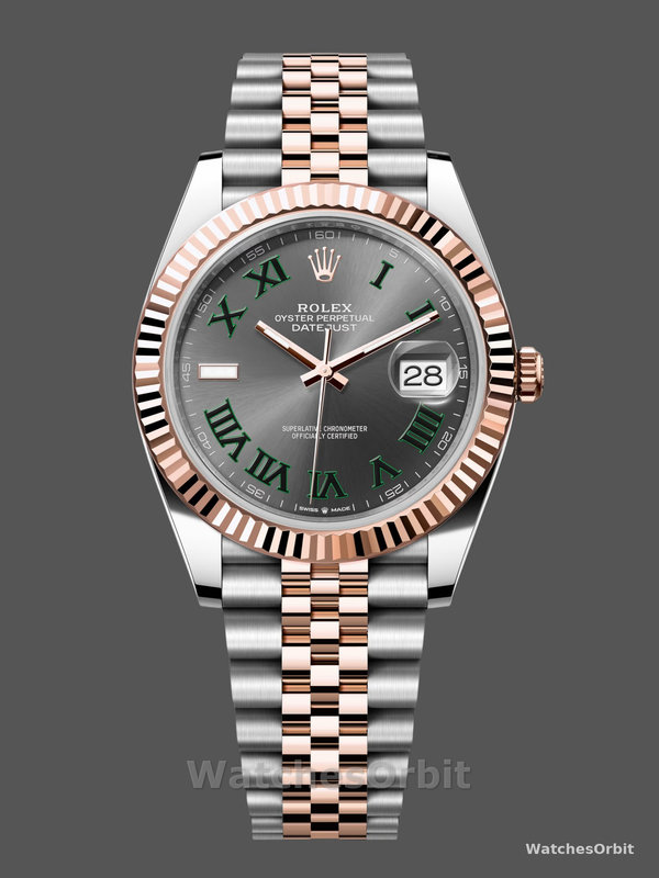 Rolex Datejust 41 Everose Gold Oystersteel Grey Dial m126331 0016