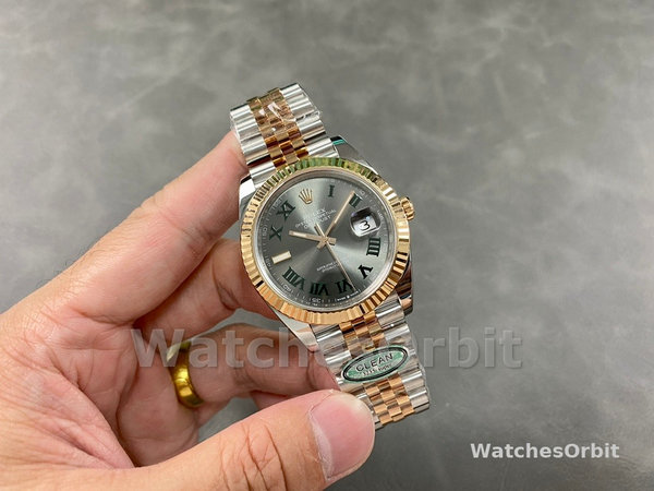 Rolex Datejust 41 Everose Gold Oystersteel Grey Dial m126331 0016