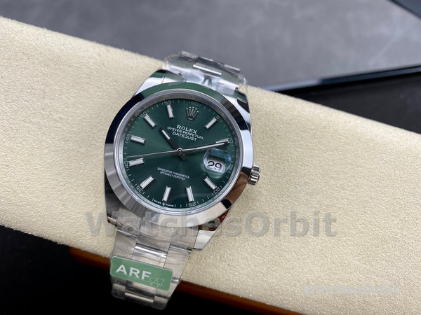 Rolex Datejust 41 Green Stick Dial Oyster m126300 0019 Men's Watch