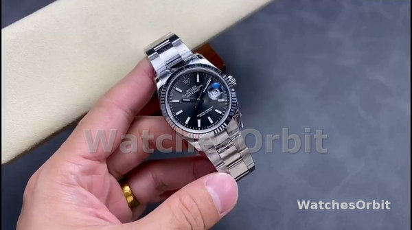 Replica Rolex Datejust 41 Grey Dial Oystersteel & White Gold Steel Strap m126334 0013