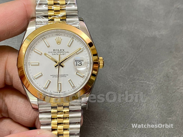 Rolex Datejust 41 m126303 0015 Two Tone White Dial Men's Watch