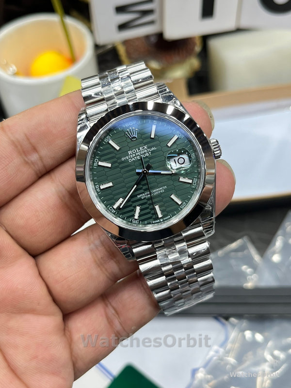Replica Rolex Datejust 41 Menta Quadrante Verde Acciaio Inox 126300 Uomo Quadrante Verde