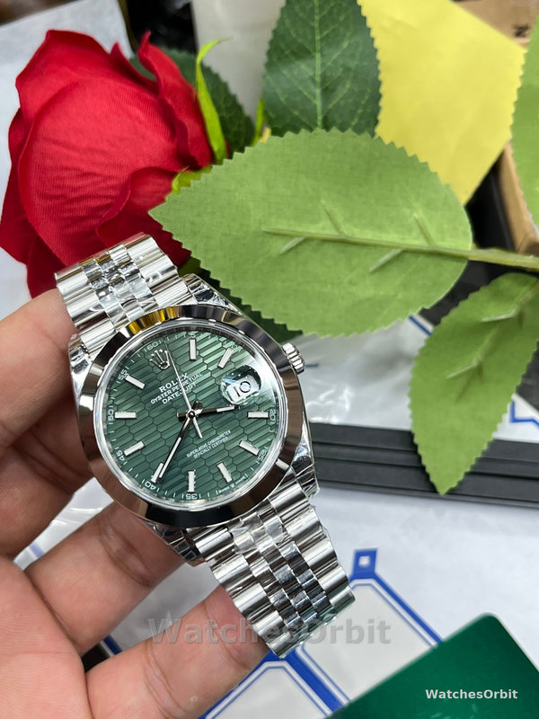 Replica Rolex Datejust 41 Menta Quadrante Verde Acciaio Inox 126300 Uomo Quadrante Verde