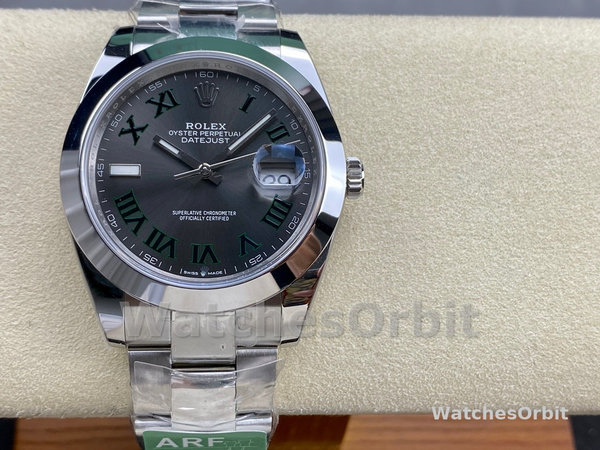 Replica Rolex Datejust 41-M126300 0013, Oyster roestvrij staal, wijzerplaat leisteen, grijze wijzerplaat voor heren