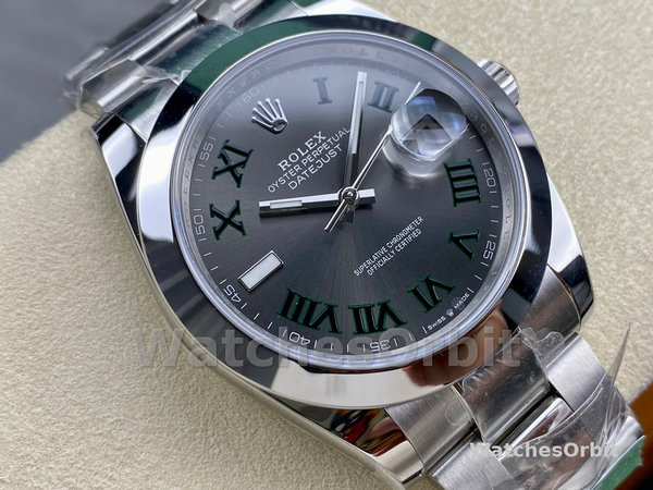 Replica Rolex Datejust 41-M126300 0013, Oyster roestvrij staal, wijzerplaat leisteen, grijze wijzerplaat voor heren