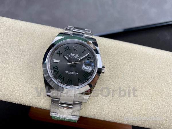 Replica Rolex Datejust 41-M126300 0013, Oyster roestvrij staal, wijzerplaat leisteen, grijze wijzerplaat voor heren