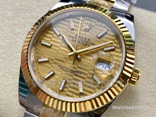 Replica Rolex Datejust 31-m278381RBR 0032 voor dames, roségoud, zilver met bloemmotief, diamanten wijzerplaat, diamanten lunette