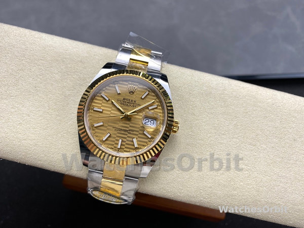 Replica Rolex Datejust 31-m278381RBR 0032 voor dames, roségoud, zilver met bloemmotief, diamanten wijzerplaat, diamanten lunette