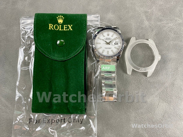 Replica Rolex Datejust 41-M126334 voor heren, roestvrij staal & witgoud, witte wijzerplaat, witte wijzerplaat voor heren